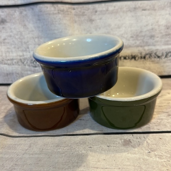 Vintage Hall China Restaurant Ware Ramekin Dish Set‎ of 3 - Picture 2 of 3